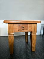 Massief Eiken Bijzettafeltje - Zeer Goede Staat!, Huis en Inrichting, Minder dan 55 cm, Vierkant, Zo goed als nieuw, Tijdloos