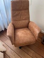 Zeer nette leren draai fauteuil, Ophalen, Zo goed als nieuw, Leer, 50 tot 75 cm