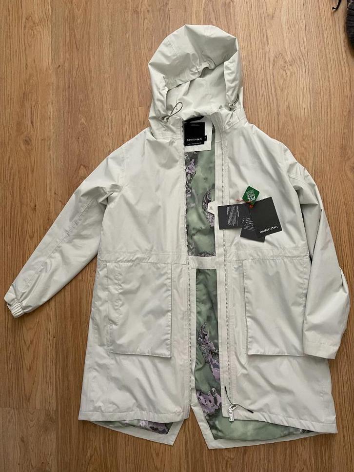 Mooie witte regenjas (dames) ‘DIDRIKSONS’, mt. 36, zgan, Kleding | Dames, Jassen | Winter, Zo goed als nieuw, Maat 36 (S), Wit