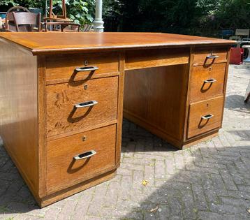 Demontabel eiken bureau / bureau jaren 40 jaren 50 beschikbaar voor biedingen