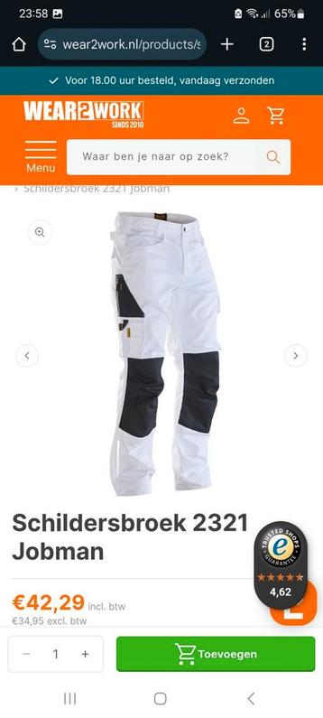 Schilders werkbroek 48/M beschikbaar voor biedingen