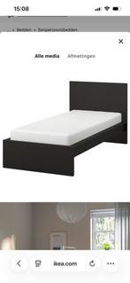 Eenpersoonsbed Malm Ikea, Ophalen, 90 cm, Eenpersoons, Zwart