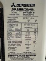 Mitsubishi SRC35ZSP-W, Minder dan 60 m³, 3 snelheden of meer, Ophalen of Verzenden, Zo goed als nieuw
