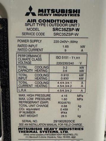 Mitsubishi SRC35ZSP-W beschikbaar voor biedingen