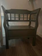 Stoel met opbergvak - groen - hout, Antiek en Kunst, Antiek | Meubels | Stoelen en Banken, Ophalen