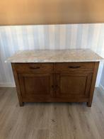 vintage design dressoir kast met marmeren blad, Ophalen, Gebruikt, Teakhout, Vintage,