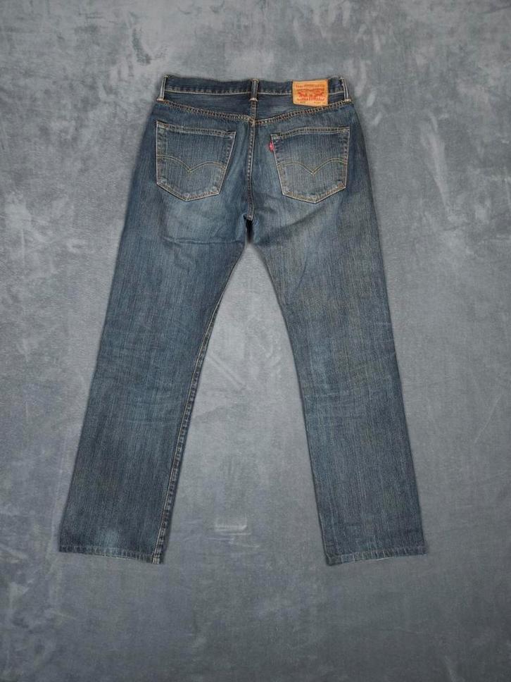 Levi Broek 501 W34 L32 Straight Fit Blauw Denim Jeans, Kleding | Heren, Spijkerbroeken en Jeans, Zo goed als nieuw, W33 - W34 (confectie 48/50)