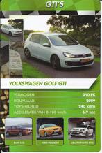 Kw2743 autokaartje volkswagen golf gti, Verzamelen, Ophalen of Verzenden, Zo goed als nieuw