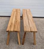 2 x Ikea Kogsta houten bankjes eetbank eettafel bank, Ophalen of Verzenden, Zo goed als nieuw, Hout