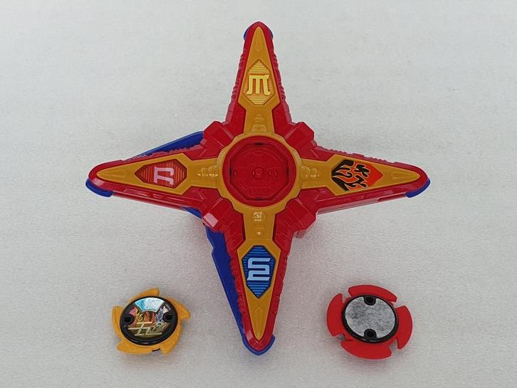 MMPR: Ninja Steel DX Ninja Battle Morpher + 2 Stars (Bandai), Kinderen en Baby's, Speelgoed | Actiefiguren, Gebruikt, Ophalen of Verzenden