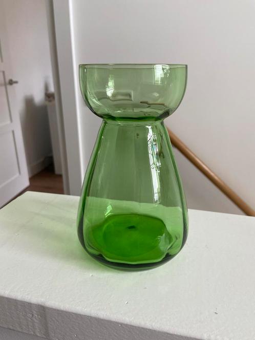 Hyacintglas Leerdam Rimac hyacintvaas bollenglas groen gaaf, Antiek en Kunst, Antiek | Glas en Kristal, Ophalen of Verzenden