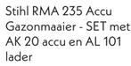 Stihl rma 235 met toebehoren, Tuin en Terras, Grasmaaiers, Ophalen, Cirkelmaaier, Stihl, Gebruikt