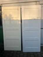 Originele jaren 30 4-vaks paneeldeuren, Doe-het-zelf en Verbouw, Deuren en Horren, Ophalen, Gebruikt, Binnendeur, 200 tot 215 cm