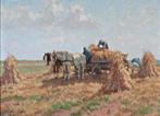 Willem Noordijk(1887)Aquarel " Paard en wagen Hooi " Ges Ged, Antiek en Kunst, Kunst | Schilderijen | Klassiek, Ophalen of Verzenden