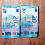 2x 20 euro goede staat, Postzegels en Munten, Bankbiljetten | Europa | Eurobiljetten, Ophalen of Verzenden