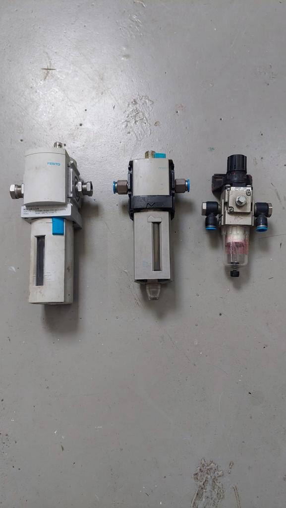 Festo Olienevelaar & Luchtreduceer - Set van 3, Doe-het-zelf en Verbouw, Gereedschap | Machine-onderdelen en Toebehoren, Gebruikt