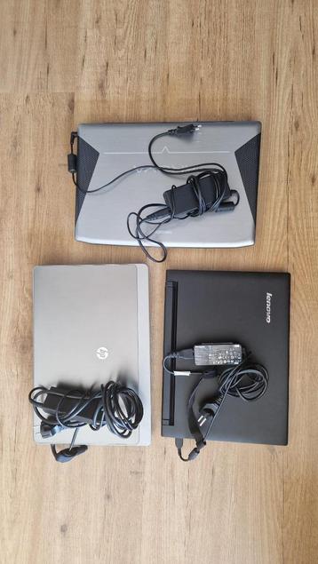 HP/Lenovo/Akoya laptop zonder opslag (3x laptops) beschikbaar voor biedingen