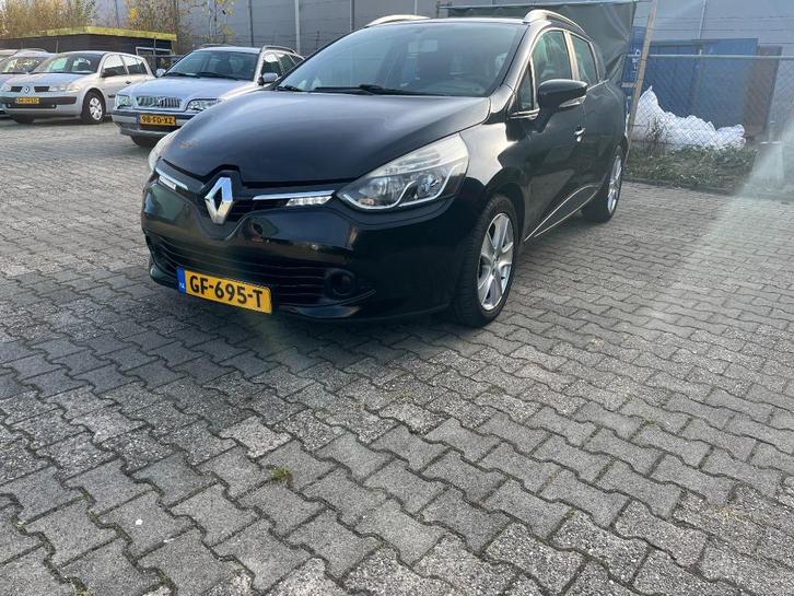Renault Clio 0.9 TCE 90 Estate 2014 Zwart, Auto's, Renault, Bedrijf, Clio, ABS, Airbags, Airconditioning, Bluetooth, Boordcomputer