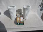 SET van 2 stuks Vintage" Bista " Ikea plissé tafellampjes, Ophalen of Verzenden, Gebruikt, Glas, Minder dan 50 cm