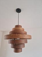 Walnoothouten Hanglamp, Huis en Inrichting, Ophalen, Zo goed als nieuw, Minder dan 50 cm, Hout