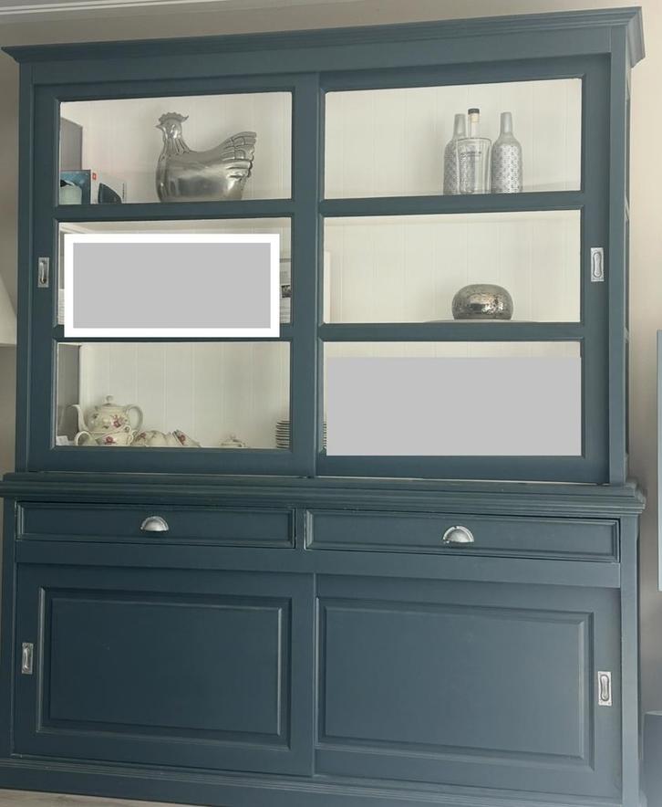 Geverfde buffetkast in 2 delen (2.20/1.88/55 cm), Huis en Inrichting, Kasten | Buffetkasten, Gebruikt, 150 tot 200 cm, 100 tot 150 cm