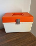 Vintage Curver naaidoos oranje beige, Ophalen of Verzenden, Huis en Inrichting