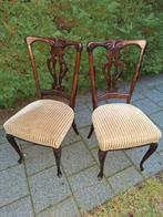 2 Victoriaanse Stoeltjes, Bieden,ZIE OOK MIJN OVERIGE ADV., Antiek en Kunst, Antiek | Meubels | Stoelen en Banken, Ophalen