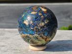 Prachtige azuriet bol 54 mm, Verzamelen, Mineralen en Fossielen, Ophalen of Verzenden