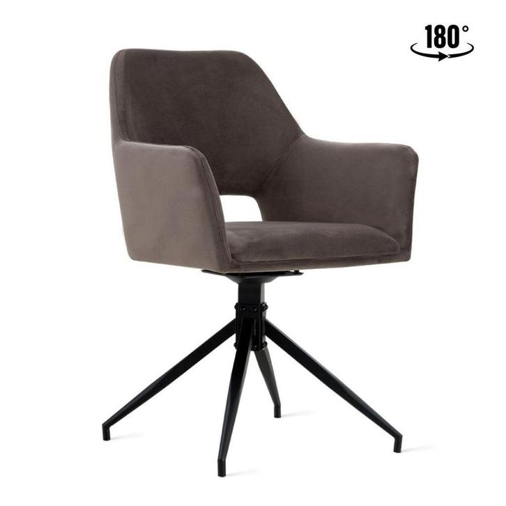 Eetkamerstoel Tess – Velvet Grijs (UITVERKOOP PRIJS), Huis en Inrichting, Stoelen, Nieuw, Vijf, Zes of meer stoelen, Stof, Grijs