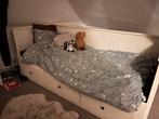 HEMNES Bedbank/Daybed - Uitschuifbaar + 2 Matrassen, Huis en Inrichting, Ophalen, Eenpersoons, Wit, 80 cm