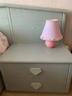 Roze Tafellamp met Kap, Antiek, Ophalen of Verzenden, Zo goed als nieuw, Stof