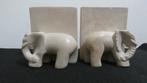 boekensteunen - marmer olifanten [1186], Ophalen