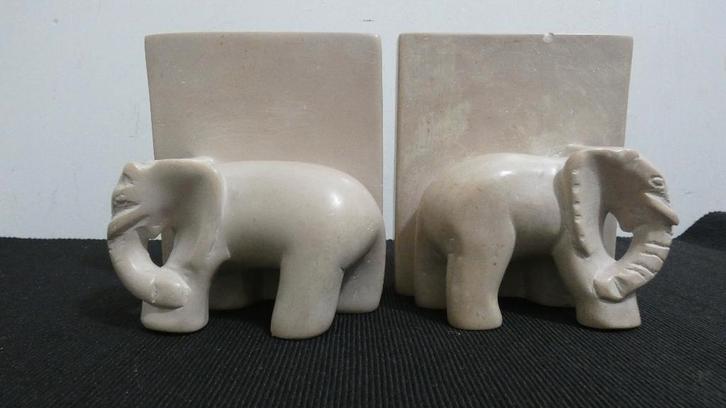 boekensteunen - marmer olifanten [1186], Antiek en Kunst, Antiek | Woonaccessoires, Ophalen