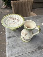 Mooie keramieke fruitschaal en kan, Antiek en Kunst, Ophalen of Verzenden