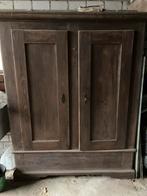 Oude houten kast met deuren en planken, Antiek en Kunst, Ophalen