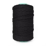 LAATSTE 5 mm twisted macrame touw 2 kilo zwart katoen koord, Nieuw, Ophalen of Verzenden