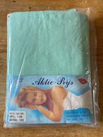 Vintage groen badstof stretch hoeslaken eenpersoons - nieuw, Eenpersoons, Hoeslaken of Sloop, Nieuw, Ophalen of Verzenden