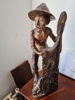 Groot Indonesisch vissers beeld, Antiek en Kunst, Verzenden
