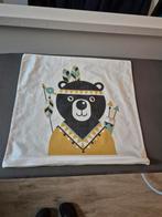 ANNIdesign kinderkussensloop indiaan beer, Huis en Inrichting, Ophalen of Verzenden, Gebruikt, Wit, Vierkant