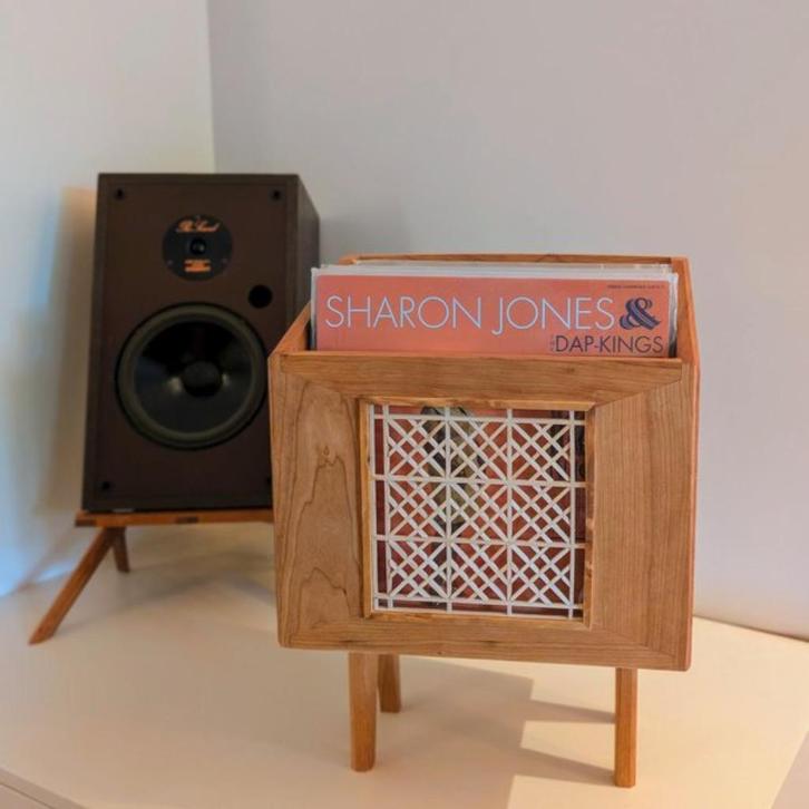 massief houten platenkist | Sharon, Audio, Tv en Foto, Overige Audio, Tv en Foto, Nieuw, Ophalen