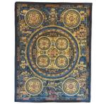 Grote handgeschilderde boeddhistische mandala thangka, Ophalen of Verzenden, Gebruikt