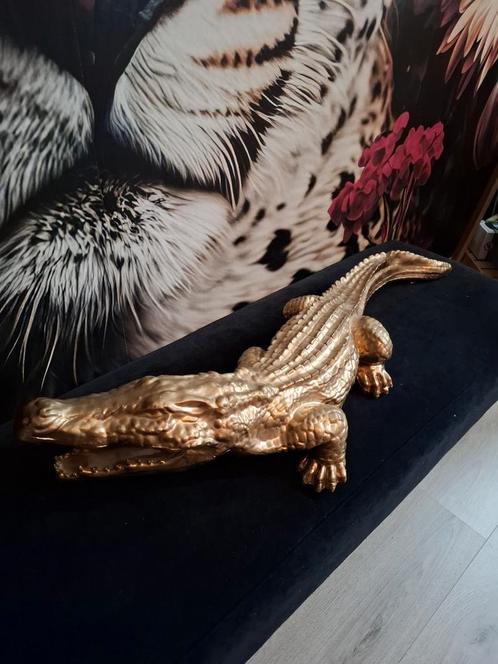 Gouden Krokodil Decoratie, Huis en Inrichting, Woonaccessoires | Overige, Zo goed als nieuw, Ophalen