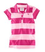 H&M gestreepte roze tricot polo poloshirt t-shirt 134-140, Meisje, H&M, Nieuw, Ophalen of Verzenden