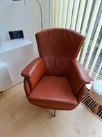 Leren draaifauteuil (gratis), Ophalen, Gebruikt, 75 tot 100 cm, Metaal
