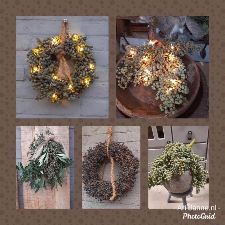 Dadelkransen, dadeltak, lichtjes, kerst decoratie, groendeco, Huis en Inrichting, Woonaccessoires | Kransen, Nieuw, Ophalen of Verzenden