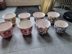 Handgemaakte Bloempotten - Unieke Designs!, Rond, Zo goed als nieuw, Aardewerk, Tuin