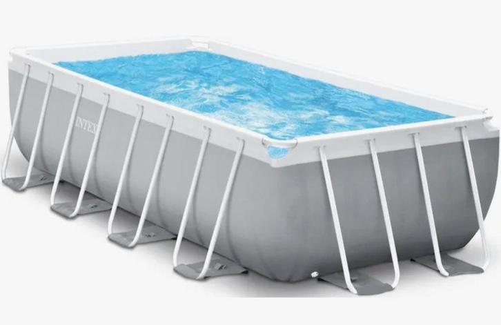 Intex zwembad 4 x 2 meter – met pomp, trap & onderleggers –, Tuin en Terras, Zwembaden, Gebruikt, Opzetzwembad, 400 cm of meer