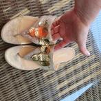 Gabor ibiza slippers met goud maat 6.5 zgan, Ophalen of Verzenden, Zo goed als nieuw