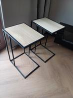 Mooie bijzettafel side table, Minder dan 55 cm, Rond, Ophalen of Verzenden, Zo goed als nieuw