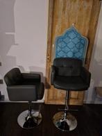 Arico Luxe Barkruk van leer met Armsteun 2x, Ophalen, Gebruikt, Leer, 60 tot 90 cm